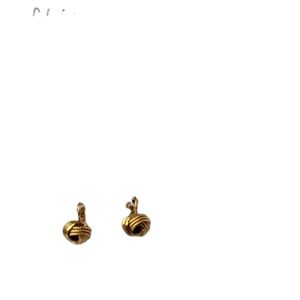 RARE‎ NAPIER VINTAGE  SCREW ON  TEXTURED LOVE KNOT GOLD EARRINGS